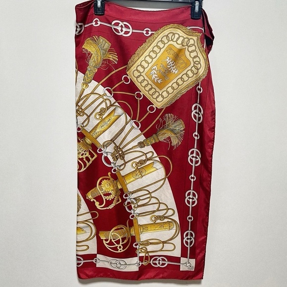 Hermès Rare & Vintage cliquetis RATTLING BORDEAUX Etriers Iconic
Silk Scarf wrap - Picture 3 of 10